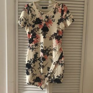 Fabric Floral mini dress